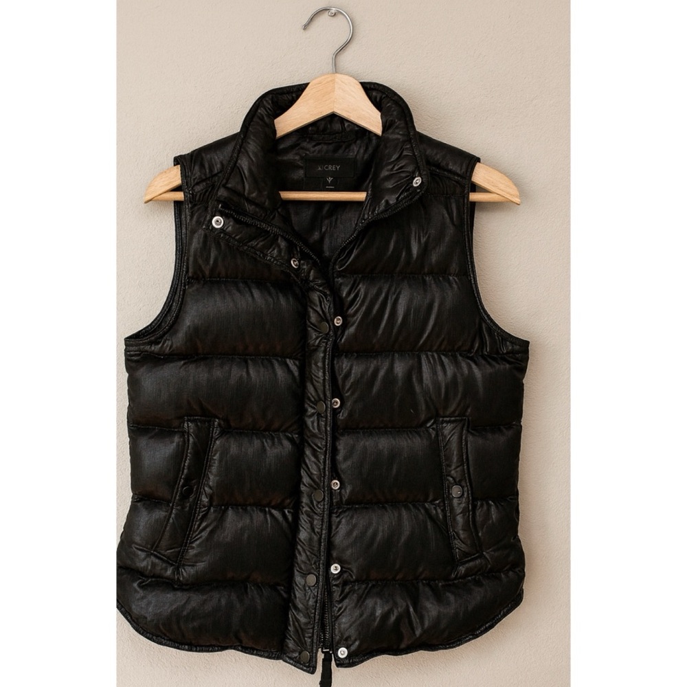 J. Crew Black Puffer Vest